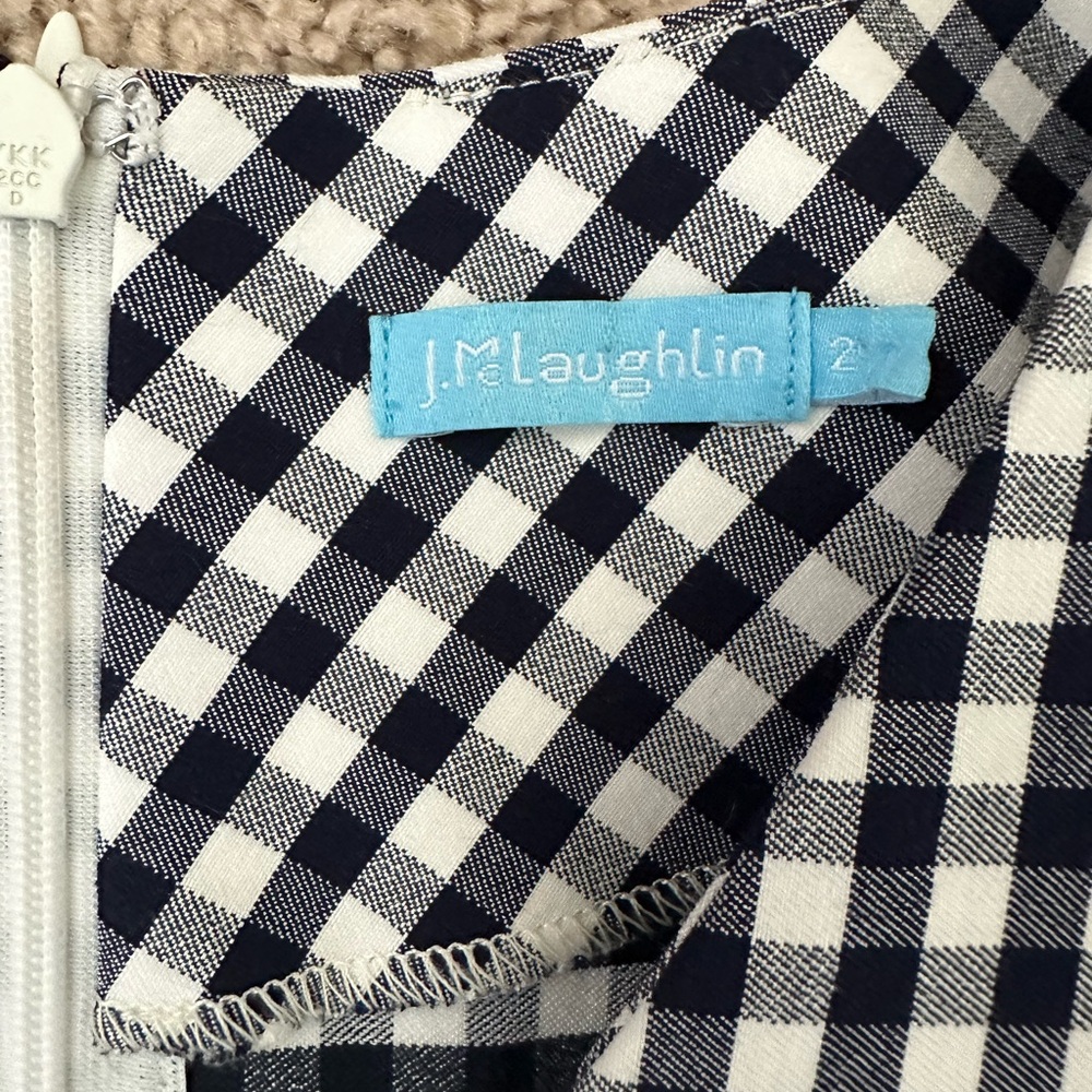 J McLaughlin Joselyn Blue and White Gingham Dress - Picture 3 of 8